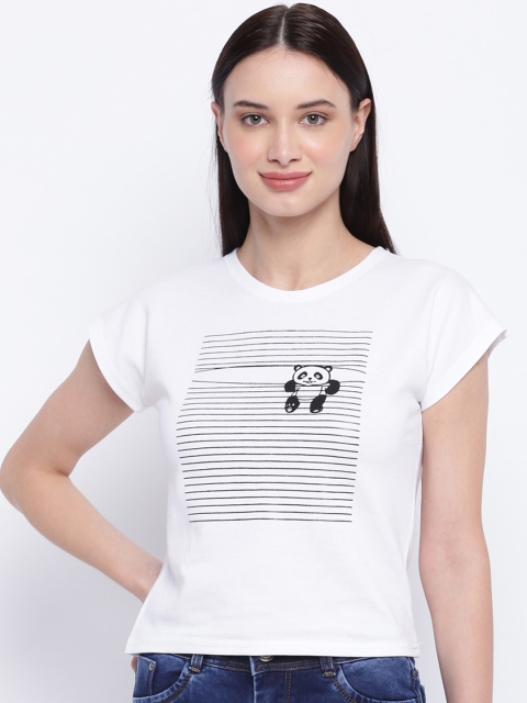 

Everlush Women White Striped Top