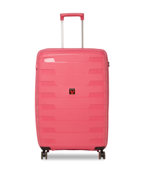 

RONCATO Unisex Pink Textured Spirit Hard-Sided Medium Trolley Suitcase