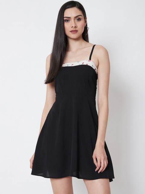 

Nun Women Black Solid A-Line Dress