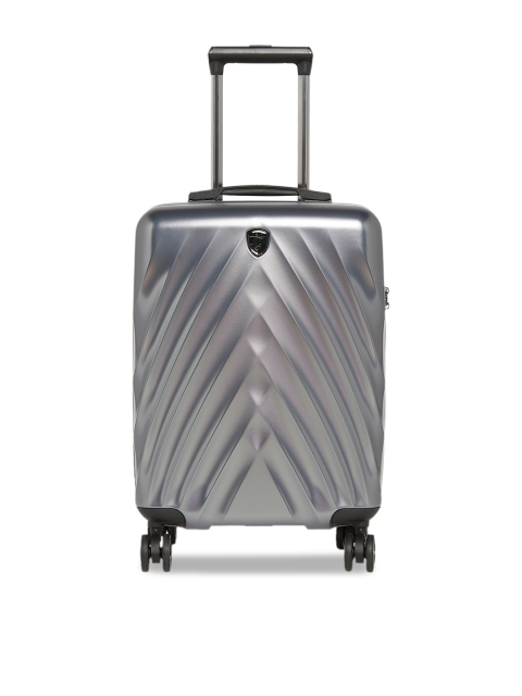 

Heys Unisex Gun Metal-Toned Textured Ecolite Hard-Sided Cabin Trolley Suitcase, Metallic