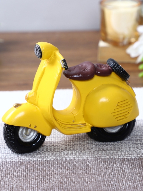 

TIED RIBBONS Yellow & Black Handcrafted Decorative Scooter Showpiece
