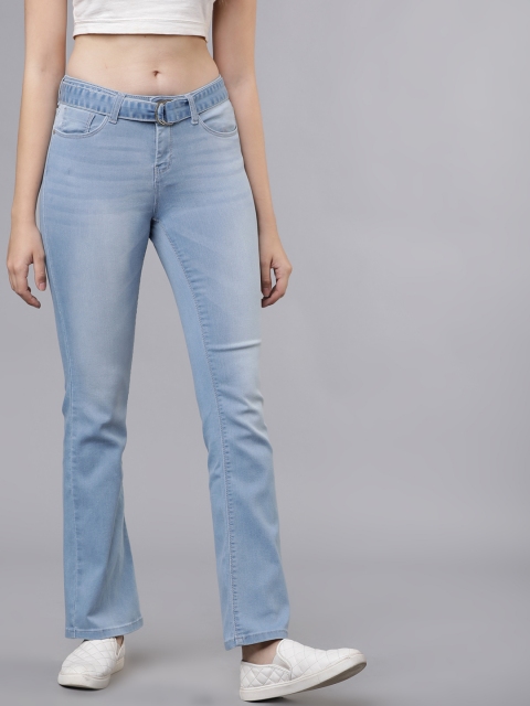 

Tokyo Talkies Women Blue Bootcut Mid-Rise Clean Look Stretchable Jeans