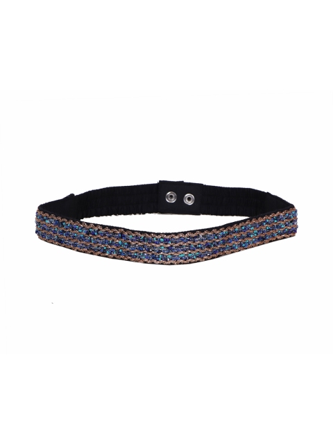 

Diwaah Women Blue & Pink Woven Design Handmade Reversible Belt