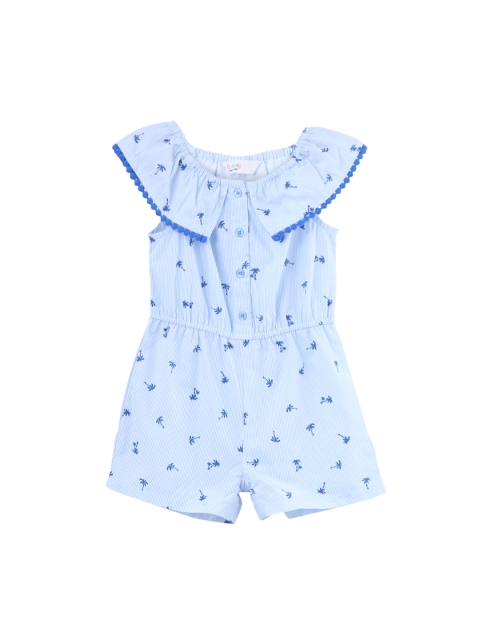 

Beebay Girls Blue Striped Basic Jumpsuit