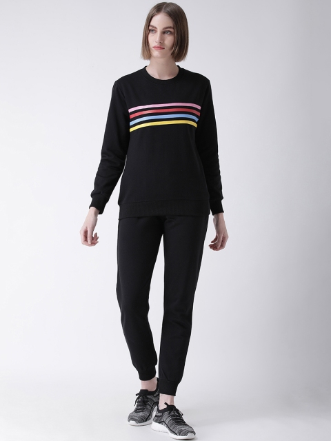 

GRIFFEL Women Black Solid Tracksuit