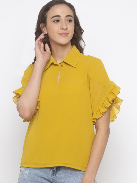 

Iti Women Yellow Solid Top