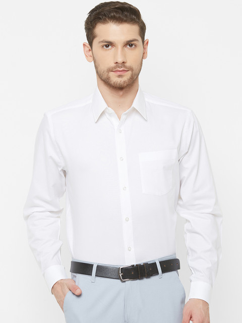 

EQUINOX Men White Regular Fit Solid Formal Shirt