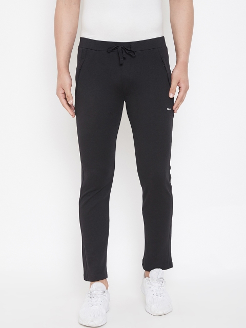 

Okane Men Black Solid Slim-Fit Track Pants