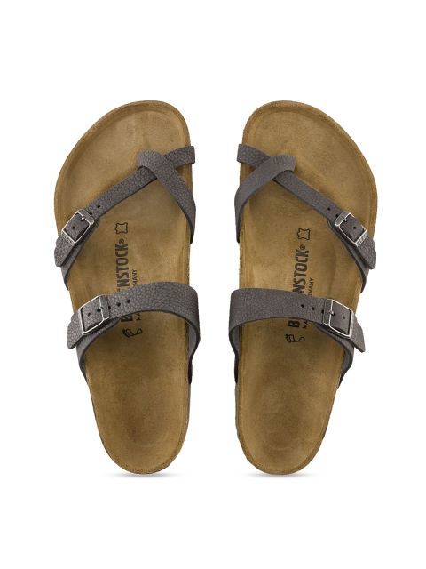 

Birkenstock Men Charcoal Grey Mayari Nubuck Leather Sandals