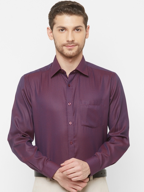 

EQUINOX Men Purple Regular Fit Self Design Formal Shirt