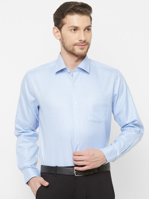 

EQUINOX Men Blue Regular Fit Solid Formal Shirt