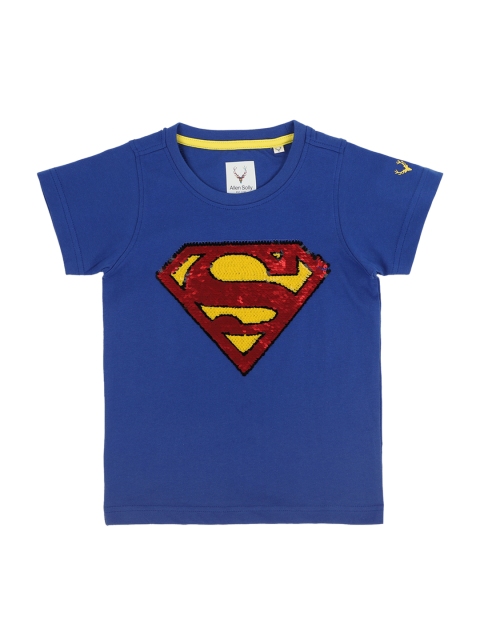 

Allen Solly Junior Boys Blue Superman Printed Round Neck T-shirt