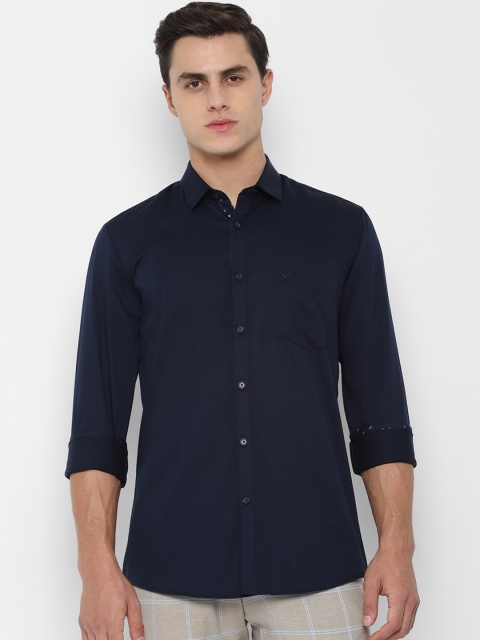 

Allen Solly Men Navy Blue Slim Fit Solid Casual Shirt