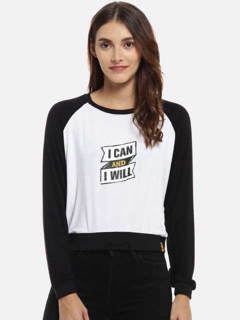 

Campus Sutra Women White Printed Top