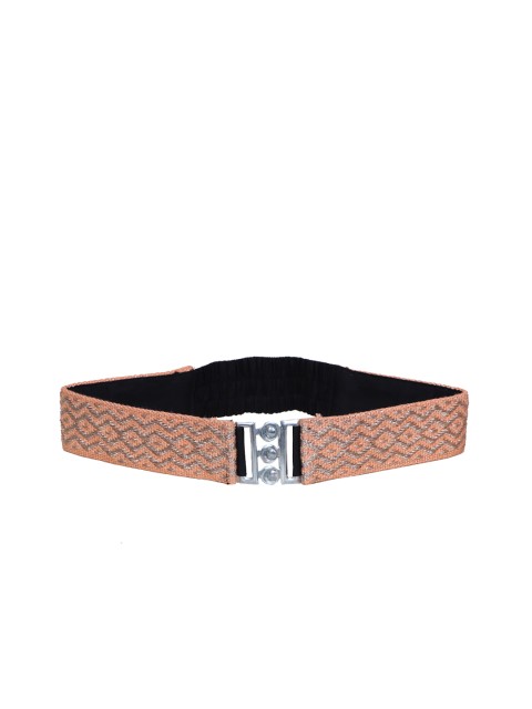 

Diwaah Women Peach-Coloured Woven Design Belt