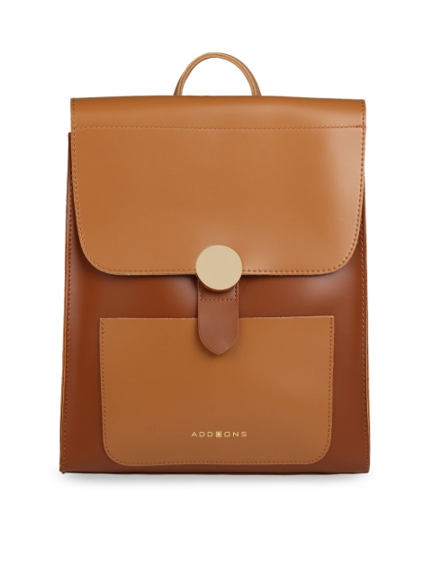 

Addons Women Brown Colourblocked Backpack