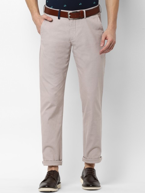 

Allen Solly Men Beige Slim Fit Solid Regular Trousers
