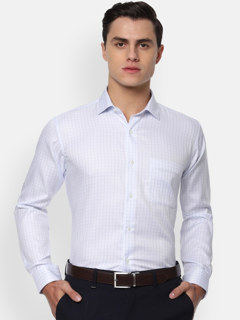 

Van Heusen Men Blue Regular Fit Checked Formal Shirt