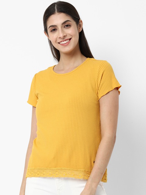 

Allen Solly Woman Yellow Striped Top