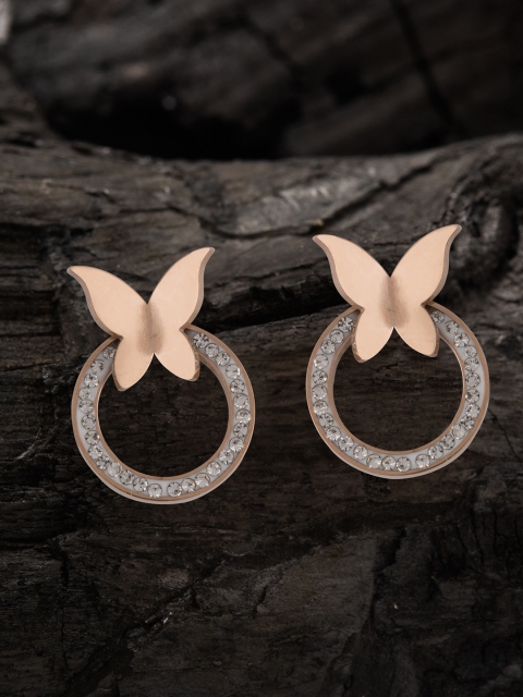 

E2O Rose Gold-Plated Contemporary Studs
