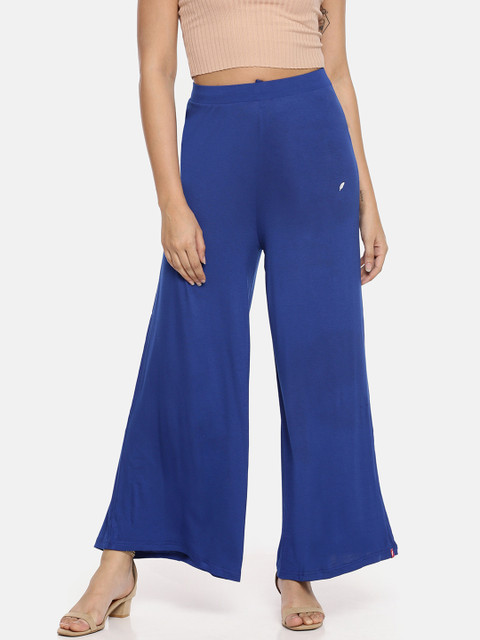 

Feather Soft Elite Women Blue Solid Straight Palazzos