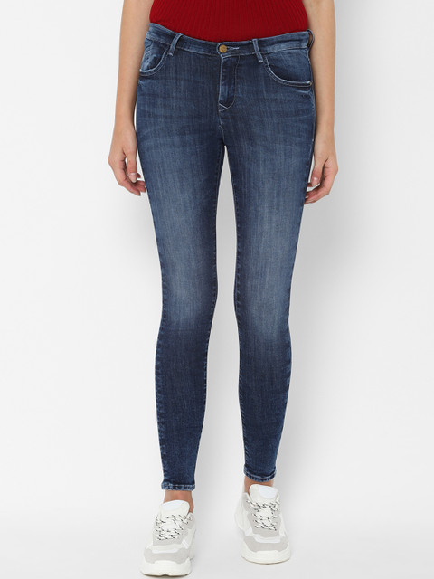 

Allen Solly Woman Women Blue Regular Fit Mid-Rise Clean Look Stretchable Jeans