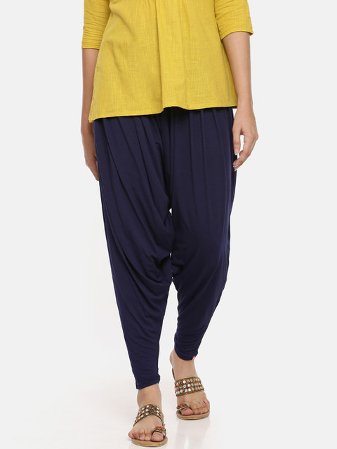 

Feather Soft Elite Women Navy Blue Solid Loose-Fit Patiala