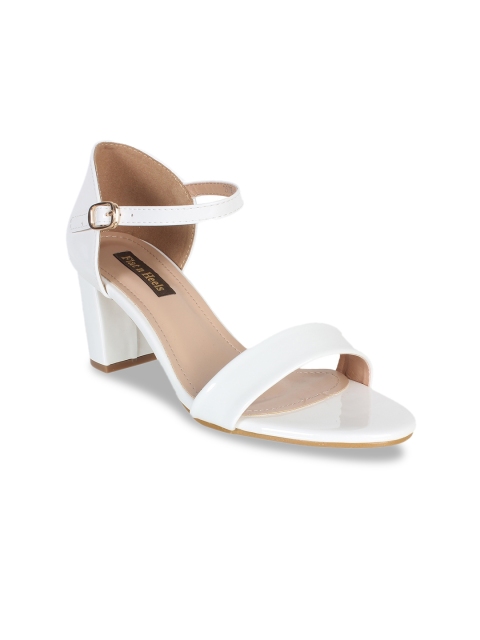 Flat n Heels Women White Solid Heels