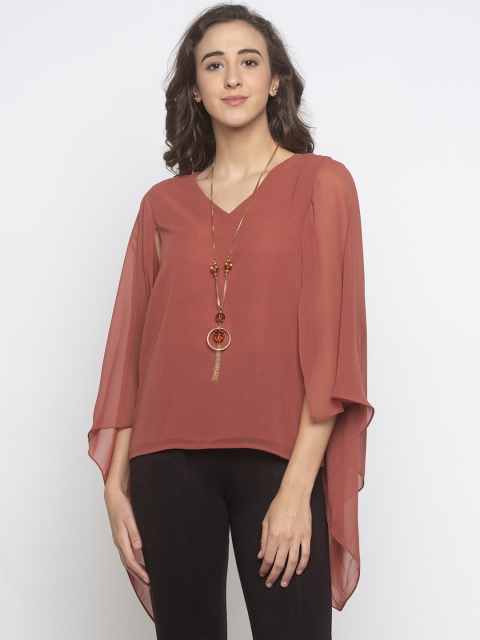 

Iti Women Pink Solid A-Line Top