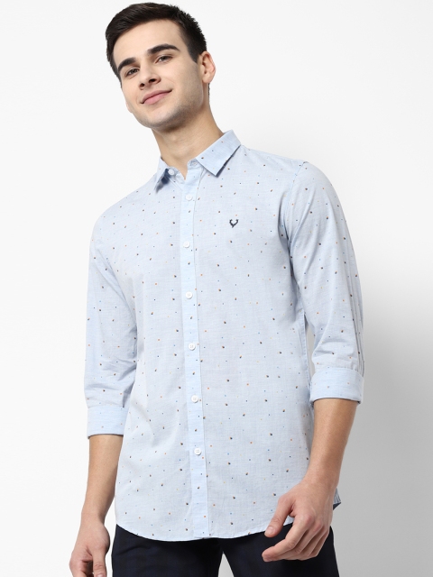 Allen Solly Sport Men Blue Orange Regular Fit Printed Casual Shirt