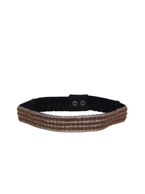 

Diwaah Women Gold-Toned Woven Design Handmade Reversible Belt