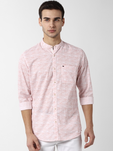 

Peter England Casuals Men Pink Slim Fit Solid Casual Shirt