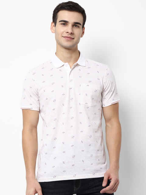 

Allen Solly Men White Printed Polo Collar T-shirt