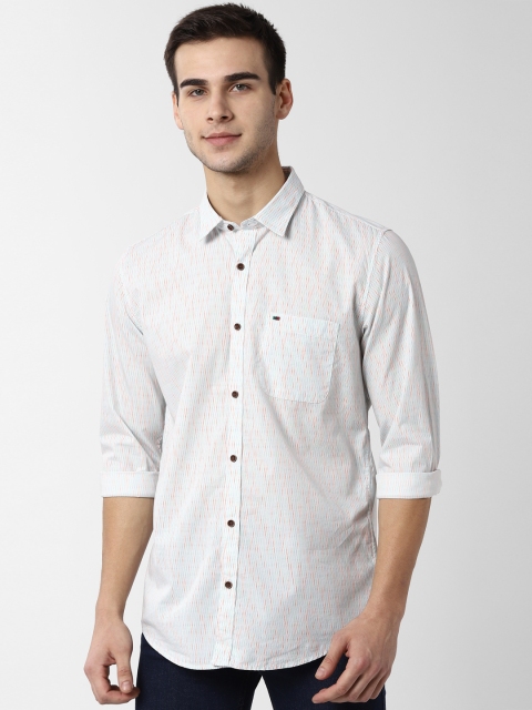 

Peter England Casuals Men White & Red Slim Fit Printed Casual Shirt