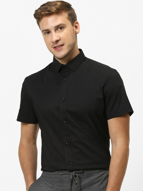 

Celio Men Black Slim Fit Solid Casual Shirt