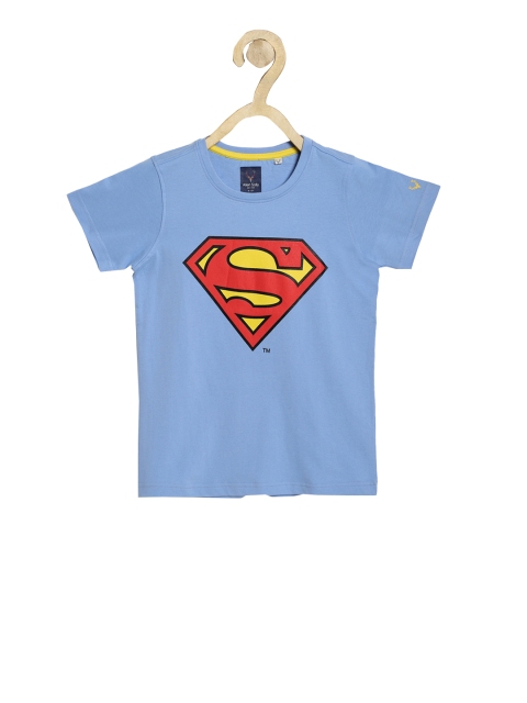 

Allen Solly Junior Boys Blue Superman Printed Round Neck T-shirt