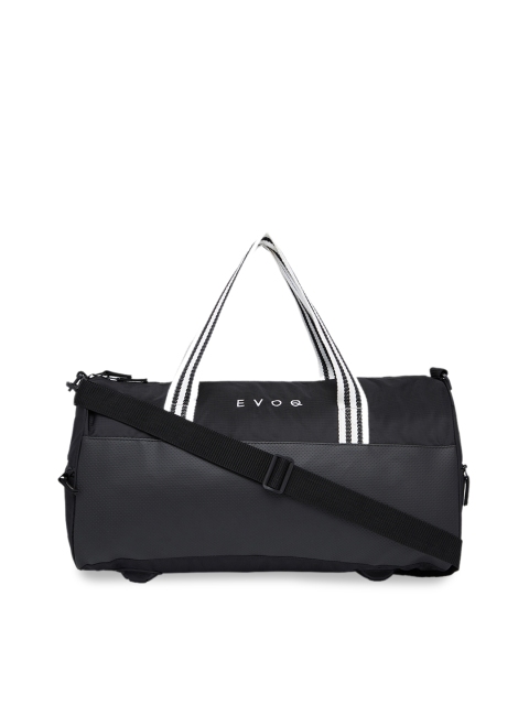 

EVOQ Unisex Black Solid The Binary Waterproof Large Duffel Bag