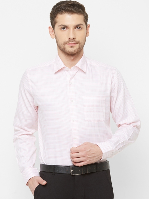 

EQUINOX Men Pink Regular Fit Checked Formal Shirt