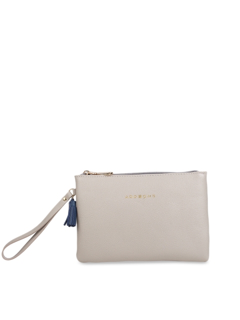 

Addons Women Grey Solid Zip Around Wallet