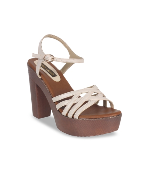 

Flat n Heels Women Beige Solid Heels