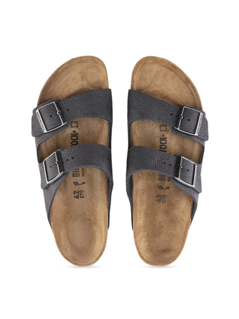 

Birkenstock Men Charcoal Grey Arizona Nubuck Leather Sandals