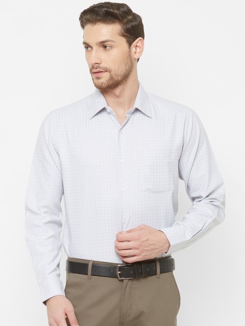 

EQUINOX Men Grey Regular Fit Checked Formal Shirt