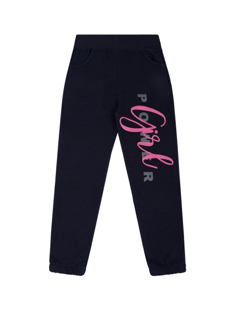 

Punkster Girls Blue Solid Knitted Joggers