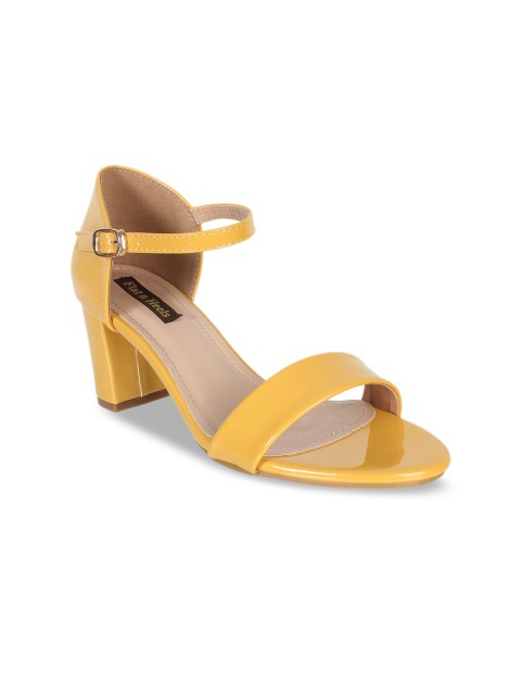 

Flat n Heels Women Yellow Solid Heels