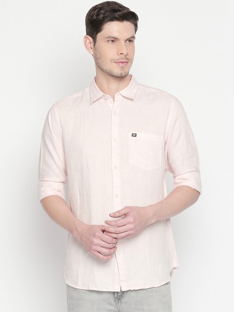 

BYFORD by Pantaloons Men Pink Slim Fit Solid Casual Shirt