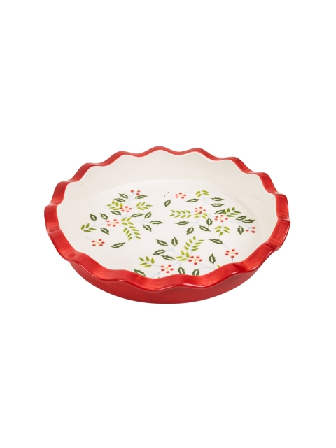 

Chumbak Red & Off-White Printed Platter