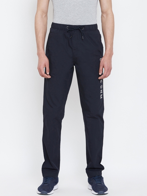 Octave Men Navy Blue Solid Slim Fit Track Pants
