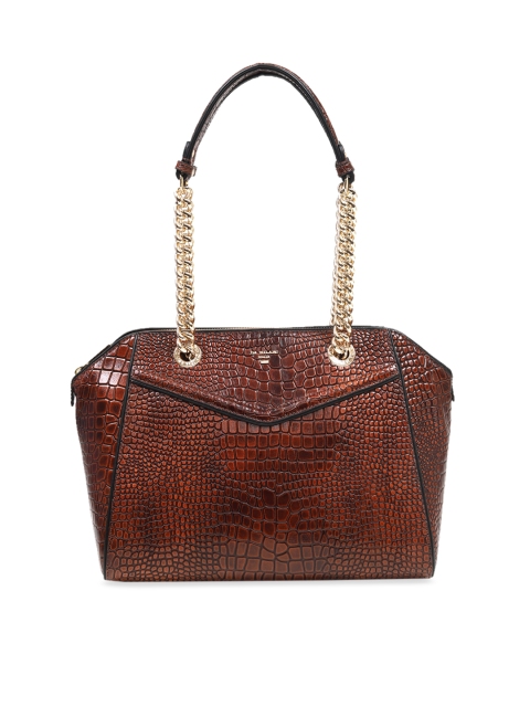 

Da Milano Brown Textured Shoulder Bag