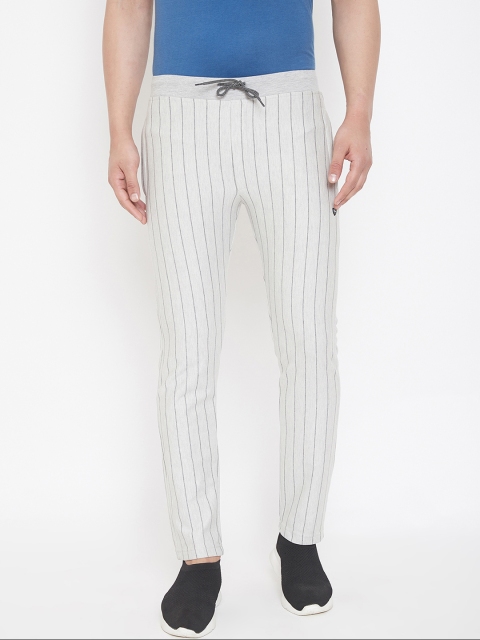

Okane Men Off White Striped Slim-Fit Track Pants
