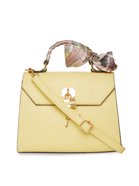 

ALDO Yellow Solid Handheld Bag
